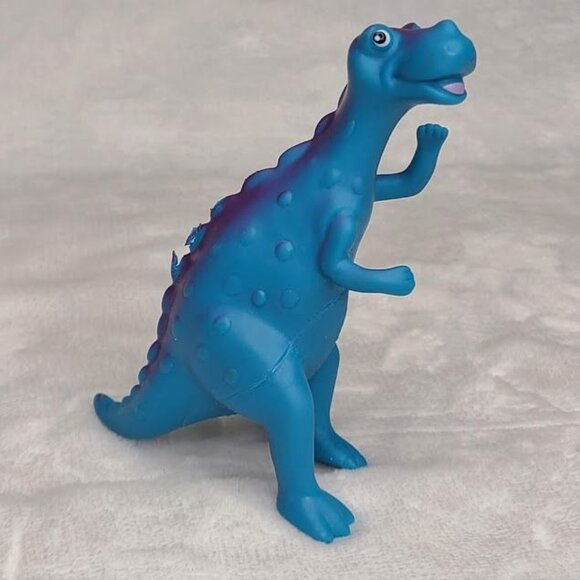 Vintage Blue Purple Dinosaur Figure Toy Cake Topper Bath Toy Greenbrier Intl - Picture 2 of 11